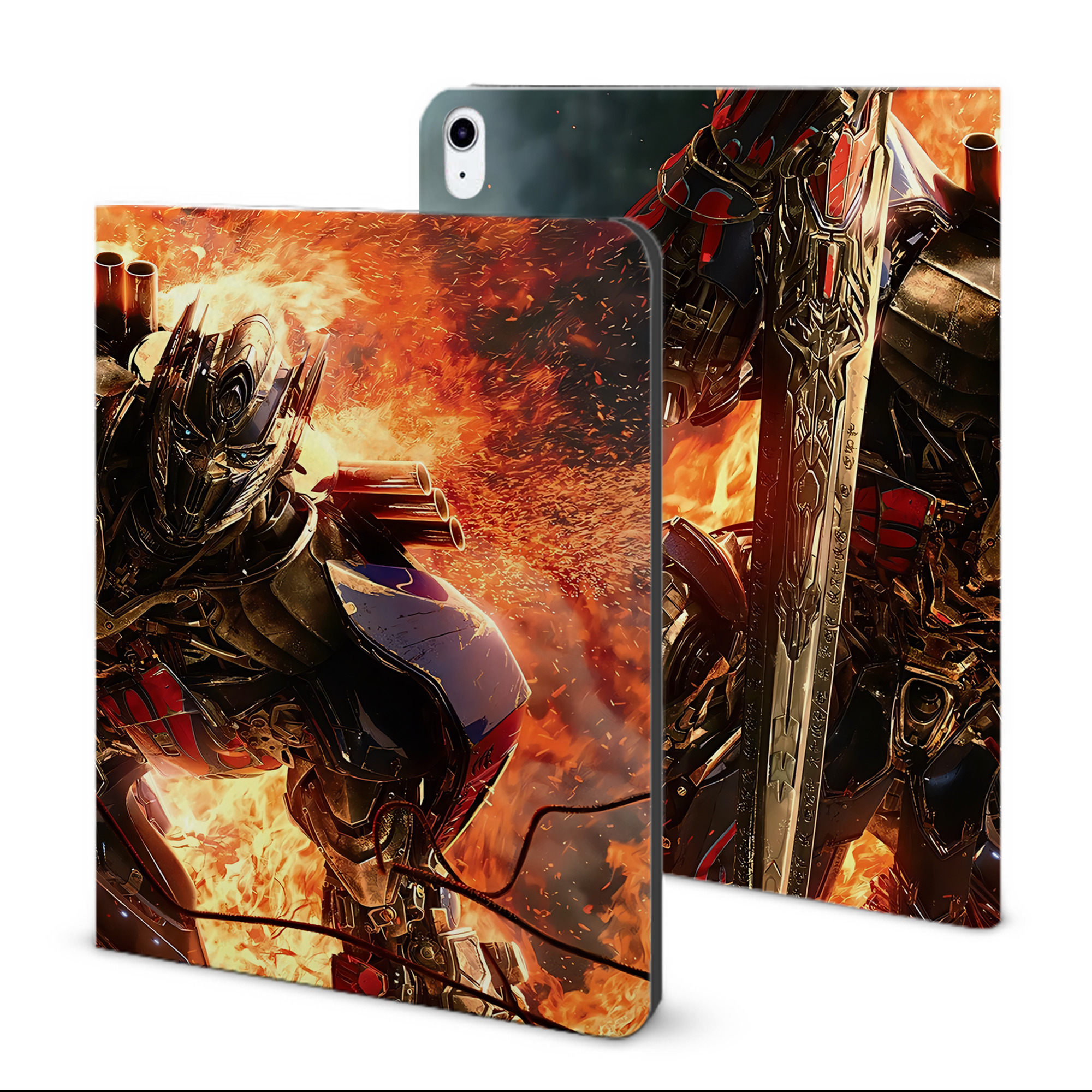 （画像用） Transformers トランスフォーマー IPad ケース ブック型 PUレザー TPU 耐衝撃 軽量 薄型 ペン収納なし 全面保護 IPad 各モデル対応